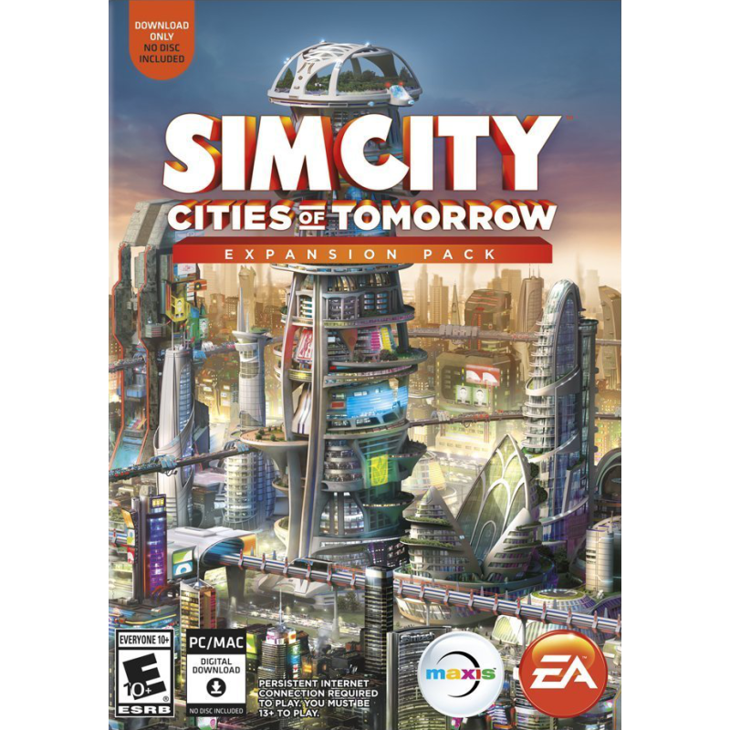 SimCity Cities of Tomorrow Expansion Pack EA Kod Klucz