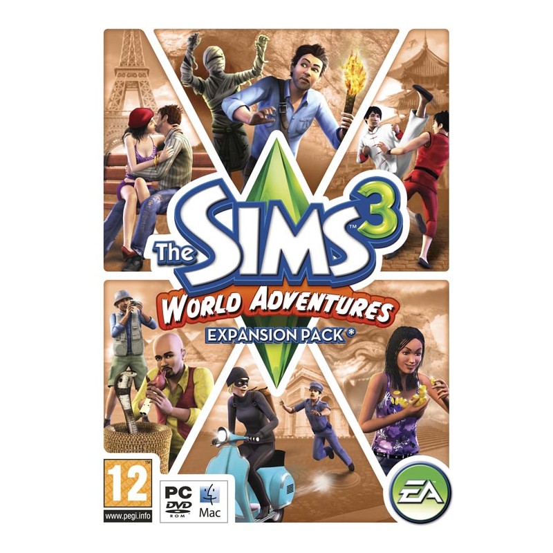 The Sims 3 + World Adventures Expansion Pack DLC EA Kod Klucz