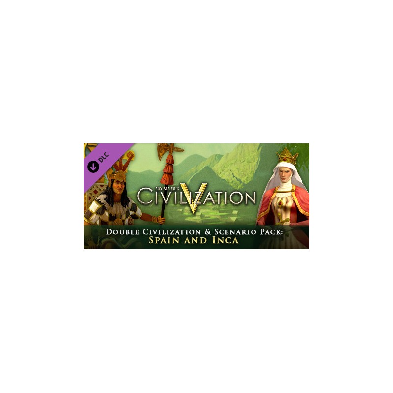 Sid Meiers Civilization V   Civ and Scenario Double Pack  Spain and Inca DLC PC Steam Kod Klucz