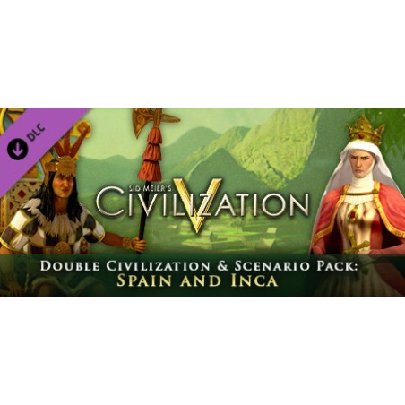 Sid Meiers Civilization V   Civ and Scenario Double Pack  Spain and Inca DLC PC Steam Kod Klucz