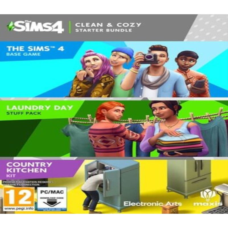 The Sims 4   Clean and Cozy Starter Bundle PC EA Kod Klucz