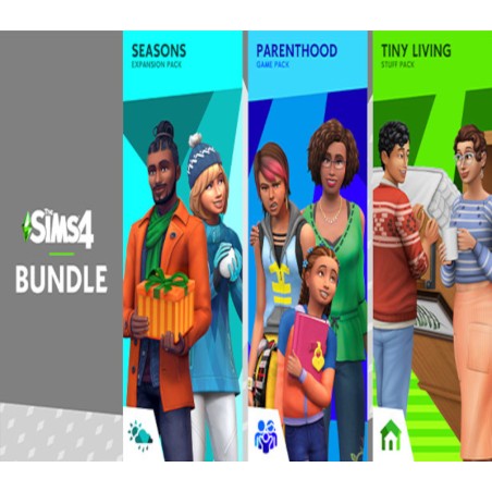The Sims 4   Seasons + Parenthood + Tiny Living Stuff DLC Bundle PC EA Kod Klucz