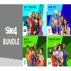 The Sims 4   Get Together + Dine Out + Movie Hangout Stuff + Bowling Night Stuff DLC Bundle PC EA Kod Klucz