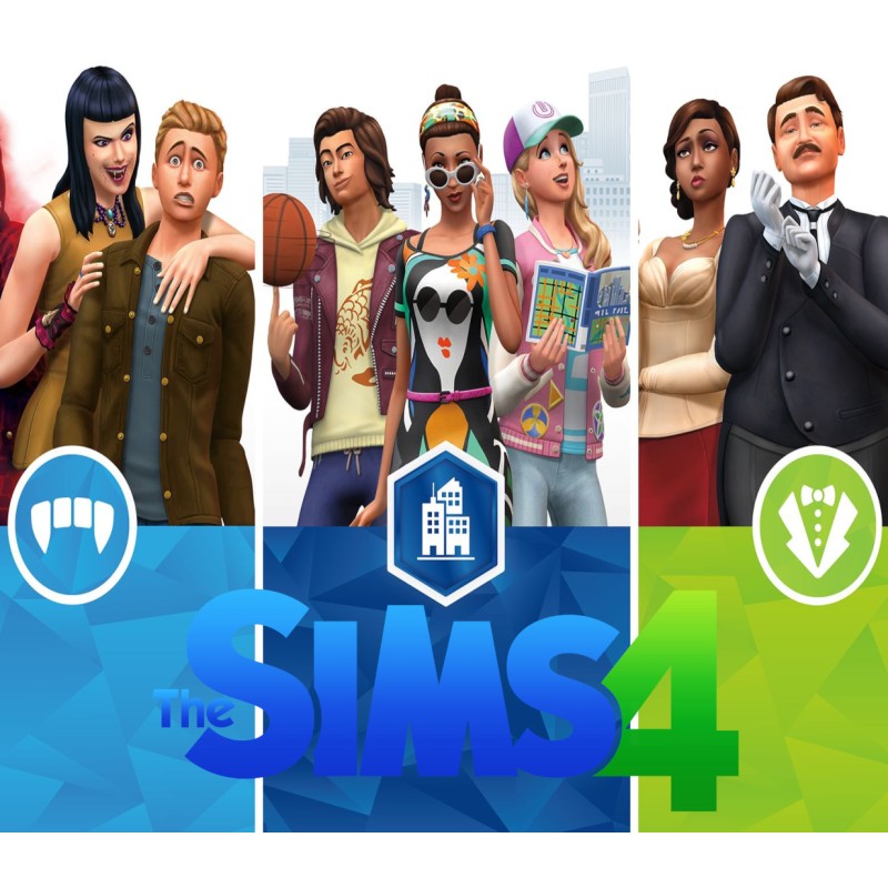The Sims 4   City Living + Vampires + Vintage Glamour DLC Bundle PC EA Kod Klucz