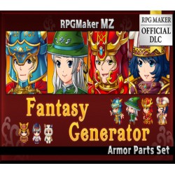 RPG MAKER MZ   Fantasy Generator   Armor Parts Set DLC PC Steam Kod Klucz