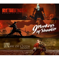 9 Monkeys of Shaolin + Ash of Gods + Redeemer  Bundle   XBOX One / Xbox Series X|S Kod Klucz