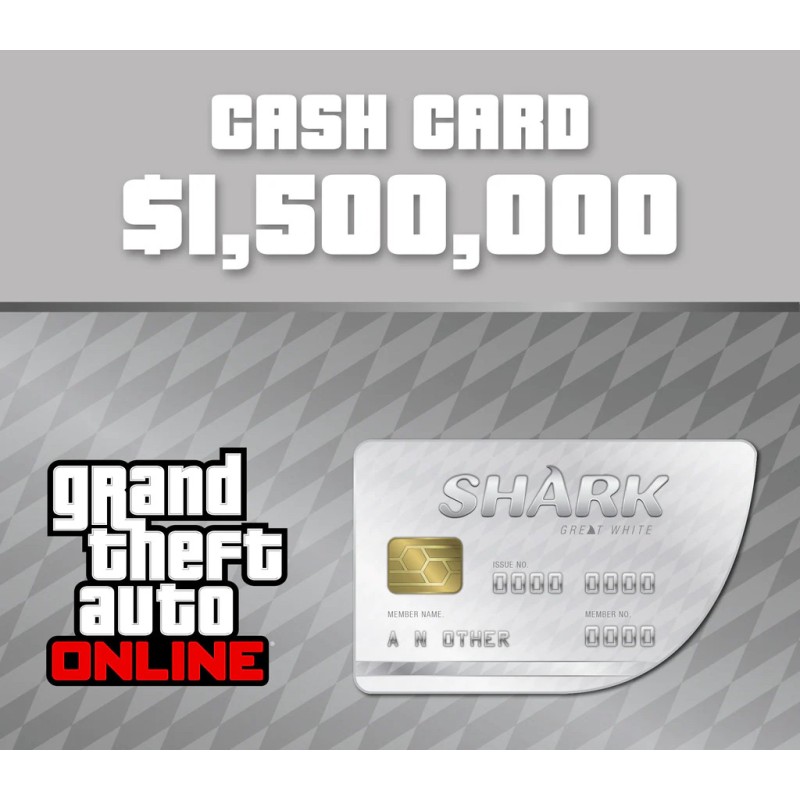 Grand Theft Auto Online   $1,500,000 Great White Shark Cash Card Xbox Series X|S Kod Klucz