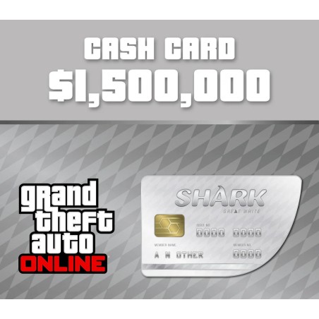 Grand Theft Auto Online   $1,500,000 Great White Shark Cash Card Xbox Series X|S Kod Klucz